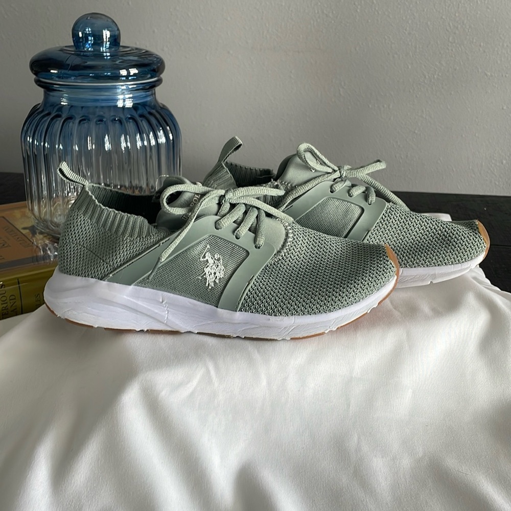 U.S. Polo Assn. Women’s Sneakers Size 7.5 Sage Green Worn Condition